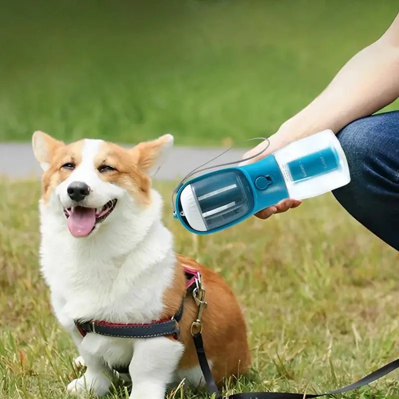 3-in-1 Portable Dog Water Bottle with Food & Waste Bag Holder - Image 8