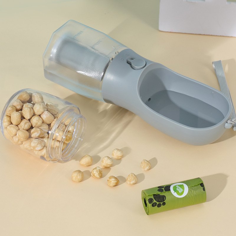 3-in-1 Portable Dog Water Bottle with Food & Waste Bag Holder - Image 6